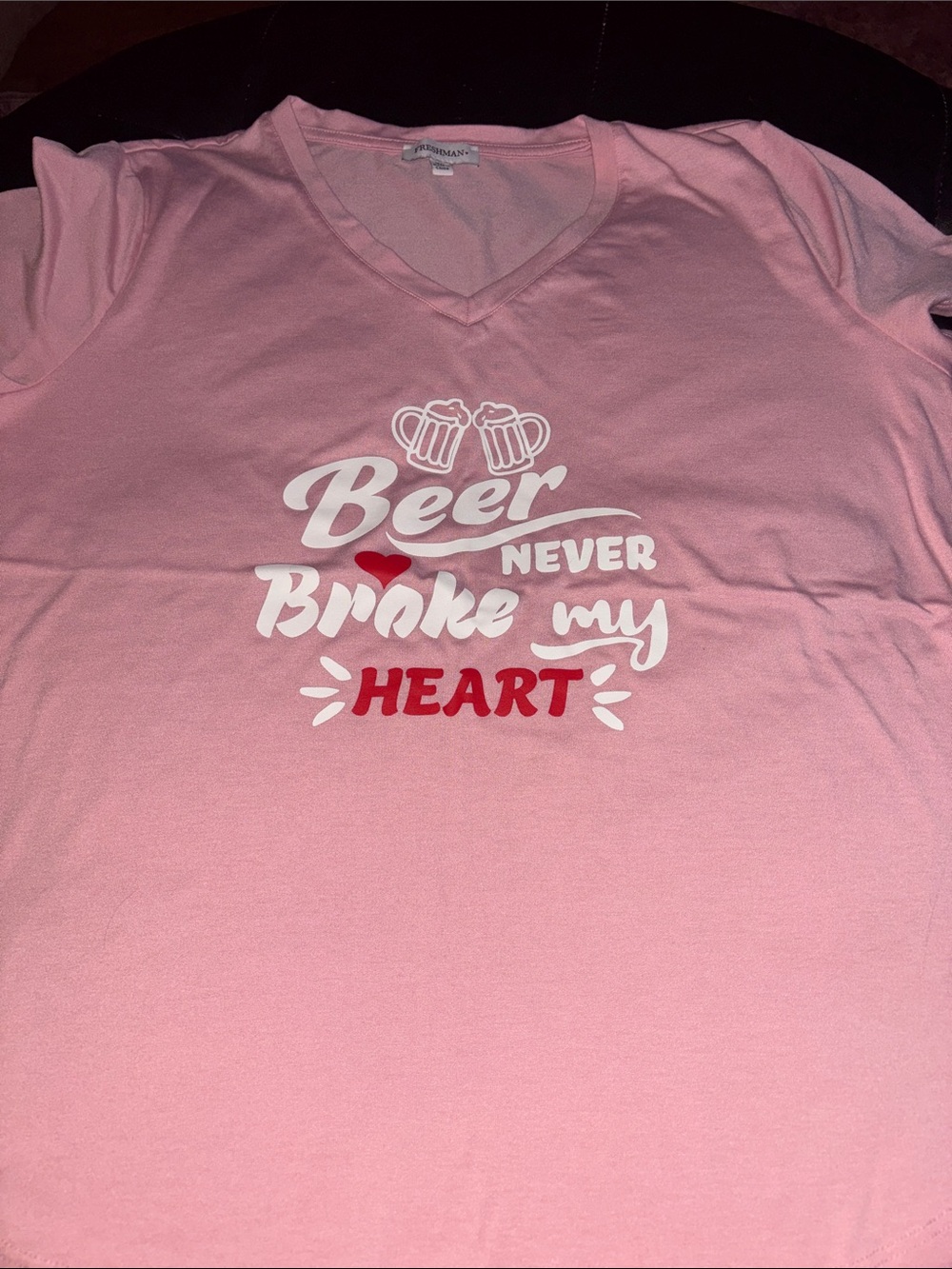 Freshman Pink V-Neck Tee.. Worn Once